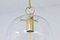 Swedish Glass & Brass Ceiling Lamp by Hans-Agne Jakobsson for Hans-Agne Jakobsson AB Markaryd, 1950s 5