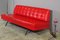 Red Faux Leather Sofa, 1970s 2
