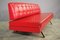 Red Faux Leather Sofa, 1970s 9