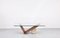 Italian Walnut and Travertine Valentino Coffee Table from Cattelan, 1990s, Image 7