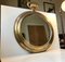 Specchio a forma di orologio a forma di orologio in ottone, Francia, anni '50, Immagine 1