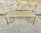 Mid-Century White Marble & Brass Coffee Table 1