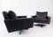 Black Leather Lounge Chairs from Wolfgang Röhl Potsdam, 1960s, Set of 2, Image 3