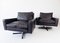 Black Leather Lounge Chairs from Wolfgang Röhl Potsdam, 1960s, Set of 2 6
