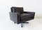 Black Leather Lounge Chairs from Wolfgang Röhl Potsdam, 1960s, Set of 2 16