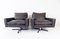 Black Leather Lounge Chairs from Wolfgang Röhl Potsdam, 1960s, Set of 2 23
