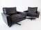 Black Leather Lounge Chairs from Wolfgang Röhl Potsdam, 1960s, Set of 2, Image 12