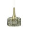 Mid-Century Glass & Aluminium Pendant Lamp from Doria Leuchten 1