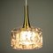 Lámpara colgante Mid-Century de vidrio y aluminio de Doria Leuchten, Imagen 7