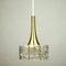 Mid-Century Glass & Aluminium Pendant Lamp from Doria Leuchten 2
