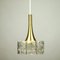 Mid-Century Glass & Aluminium Pendant Lamp from Doria Leuchten, Image 2