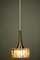 Lámpara colgante Mid-Century de vidrio y aluminio de Doria Leuchten, Imagen 3