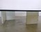 Adjustable Coffee Table with White Carrara Marble Base & Bevelled Glass Top by Massimo and Lella Vignelli for UP & UP, 1980s 4