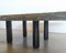 Coffee Table with Slate Top & Cylindrical Black Lacquered Metal Feet from UP & UP, 1975, Image 6