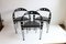 Postmodern Black Metal Armchairs, 1980s, Set of 3 28