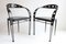 Postmodern Black Metal Armchairs, 1980s, Set of 3 21