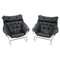 Leather and Chrome Armchairs by Ingmar Relling for Westnofa, 1970s, Set of 2, Image 1