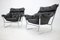 Leather and Chrome Armchairs by Ingmar Relling for Westnofa, 1970s, Set of 2 2
