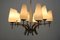 Pair of Mid-century Large Brass Chandeliers, 1960, Set of 2, Image 5