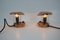 Lámparas de mesa Bauhaus de latón y vidrio, años 40. Juego de 2, Imagen 3