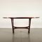Mahogany and Back-Treated Glass Table, Italy, 1950s 10