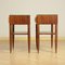 Stained Beech and Mahogany Veneer Bedside Tables, Italy, 1950s, Set of 2 3