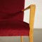 Stühle aus Buche & Samt, Italien, 1950er, 2er Set 6