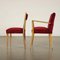 Beech and Velvet Chairs, Italy, 1950s, Set of 2, Image 10
