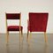 Beech and Velvet Chairs, Italy, 1950s, Set of 2 11