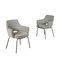 Metal and Foam Fabric Chairs, Italy, 1960s, Set of 2 1