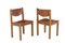 Chairs in Elm and Straw by Maison Regain, 1960s, Set of 6, Image 4