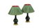 Green Lamps, 1950s, Set of 2 1