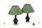 Green Lamps, 1950s, Set of 2 2