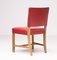Danish Kaare Klint 3758 Red Chairs by Rud. Rasmussen, Image 3