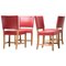 Dänische Rote Kaare Klint 3758 Stühle von Rud. Rasmussen 1
