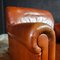 Vintage Cognac Brown Leather Armchair, Image 6