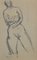 Nude of Woman, Original Pencil by Herta Hausmann, Mid,20th Century, Image 1