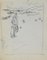 Figure On the Landscape, Original Pencil by Herta Hausmann, Mid,20th Century 1