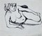 Leo Guida, Female Nude, Original Marker Pen Drawing, 1970s, Image 1