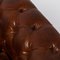 Butaca Chesterfield de cuero marrón, Imagen 7