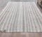 Vintage Turkish Kilim Area Oushak Handmade Wool Silver Flatweave Rug 1