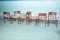 Sedie da pranzo in teak foderate, Danimarca, anni '60, set di 6, Immagine 3
