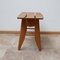 Mid-Century French Oak Stool by Guillerme et Chambron 3