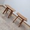 Mid-Century French Oak Stool by Guillerme et Chambron 7