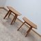Mid-Century French Oak Stool by Guillerme et Chambron, Image 7