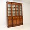 Antique Georgian Style Walnut Breakfront Cabinet 1