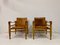 Danish Oak & Leather Safari Chairs, 1970s, Set of 2, Image 10