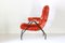 Vintage Orange Lounge Chair, 1950s 4