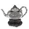 19th Century French Chinoiserie Solid Silver Teapot by Jean-Valentin Morel, 1840s 1