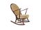 Rocking Chair avec une Fleur de Lys Sculptée sur le Dossier par Ercol 1